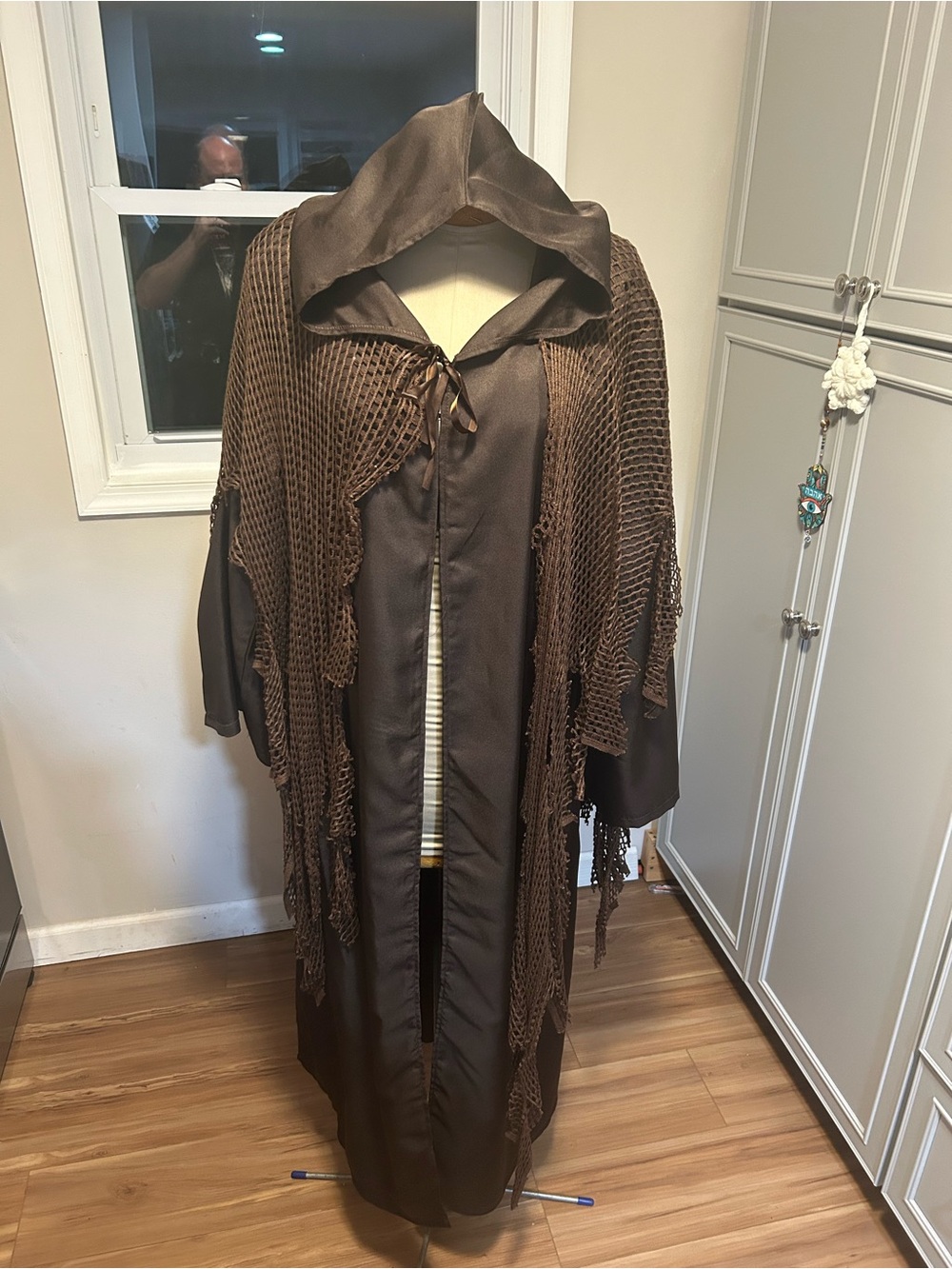 Brown Hooded Monk Double Layered Rope Size Large